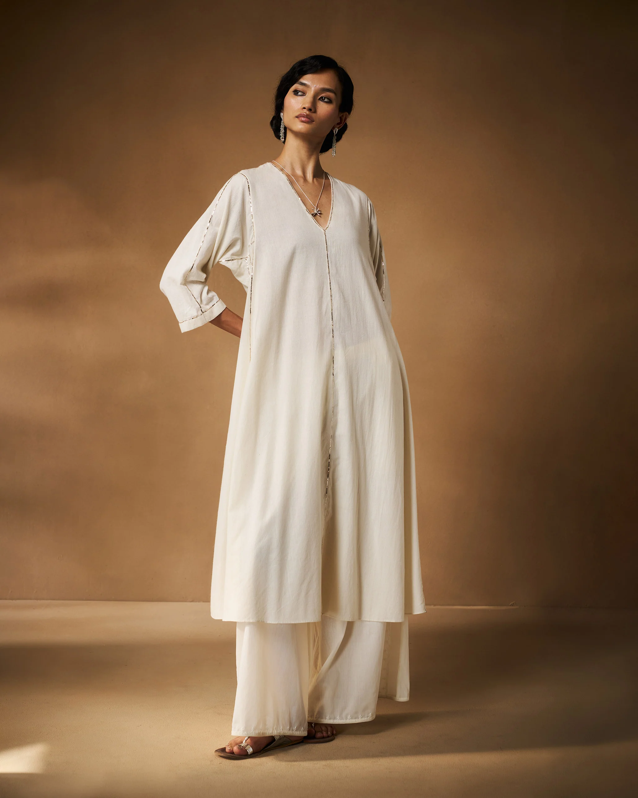 Aheli Kurta - Ivory Hand Embroidered - Image 5