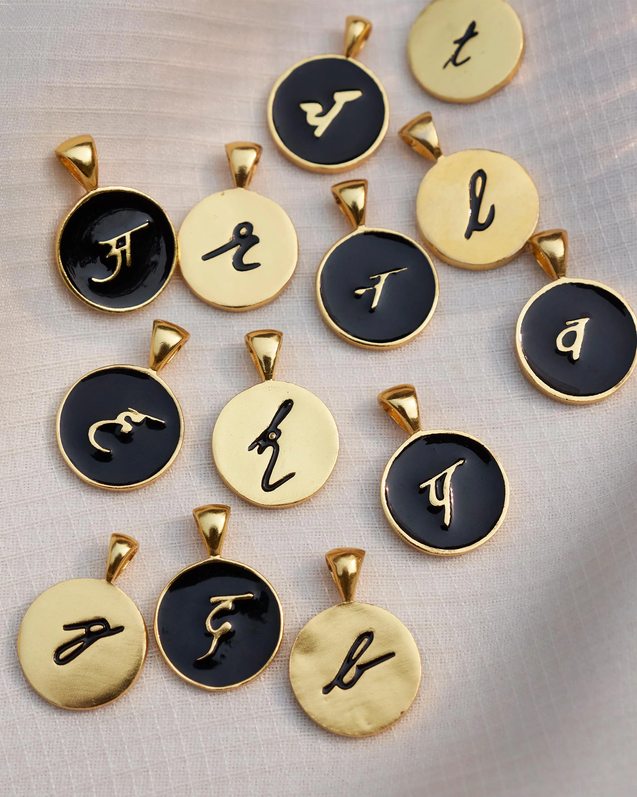 Alphabet H Charm- Black & Gold - Image 8
