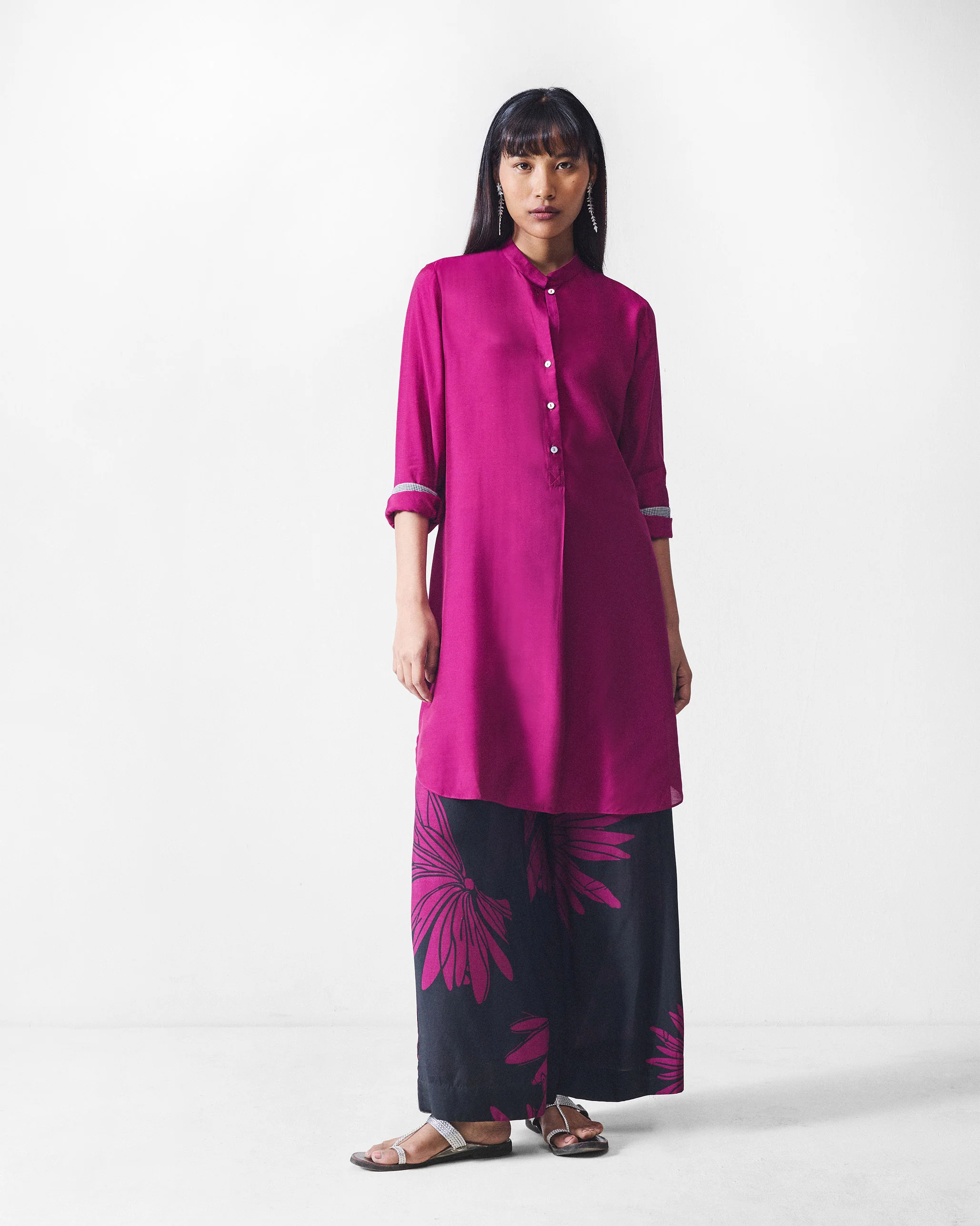 Basic Mid length Kurta - Mulberry