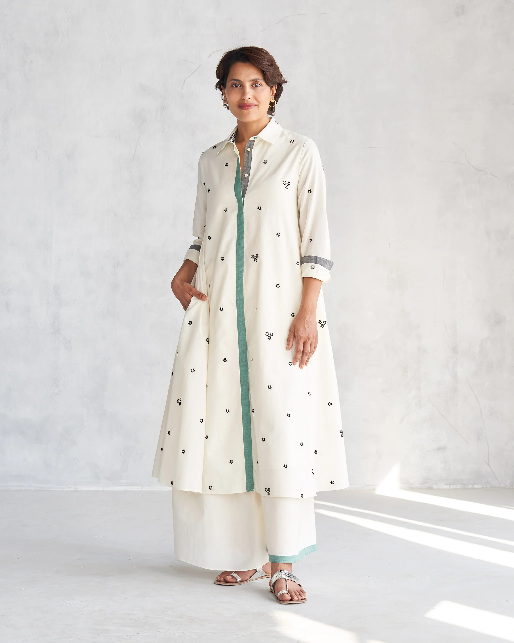 Button Front Dress - Ivory - Image 6