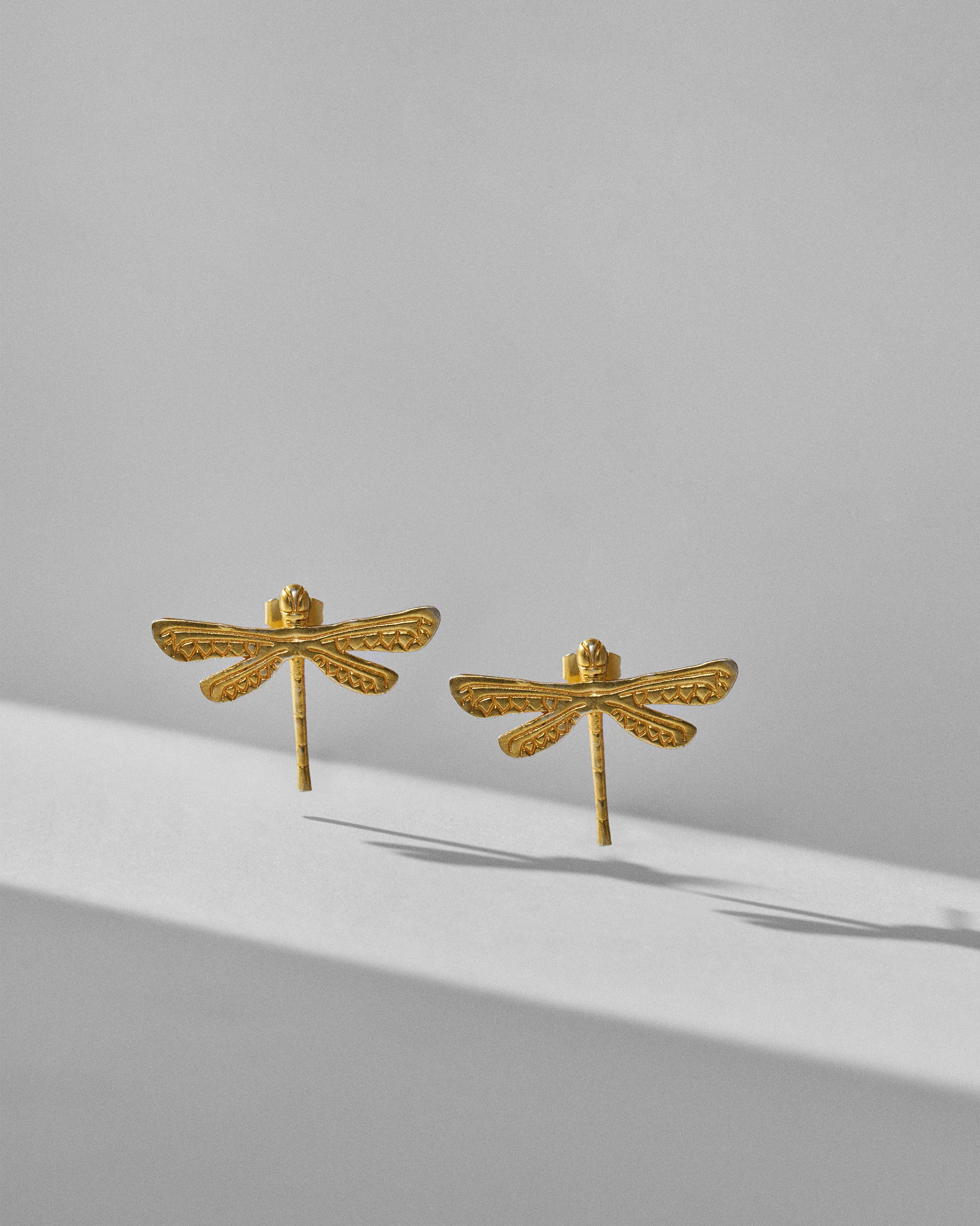 Dragonfly Studs - Gold - Image 3