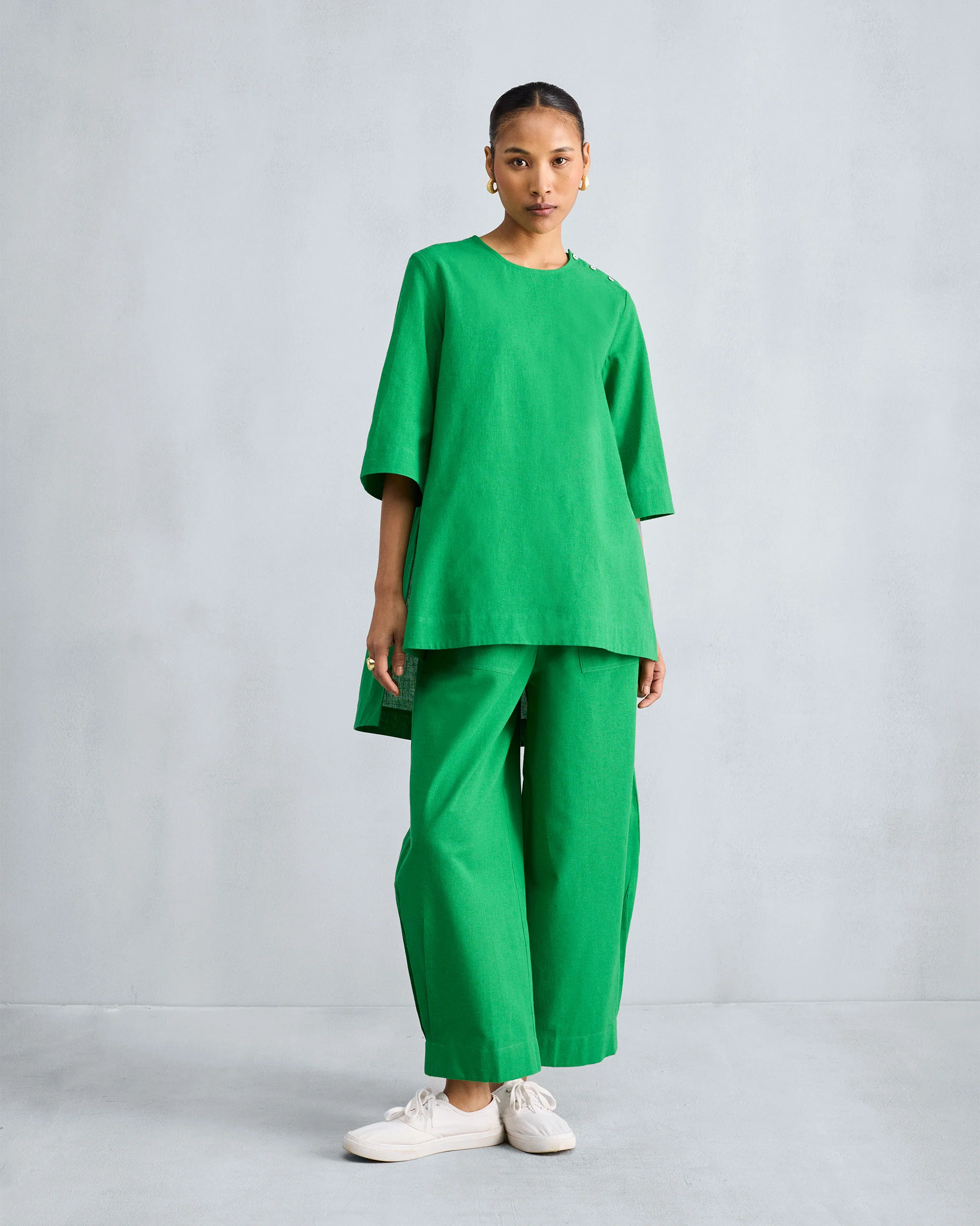 High Slit Top - Green - Image 7
