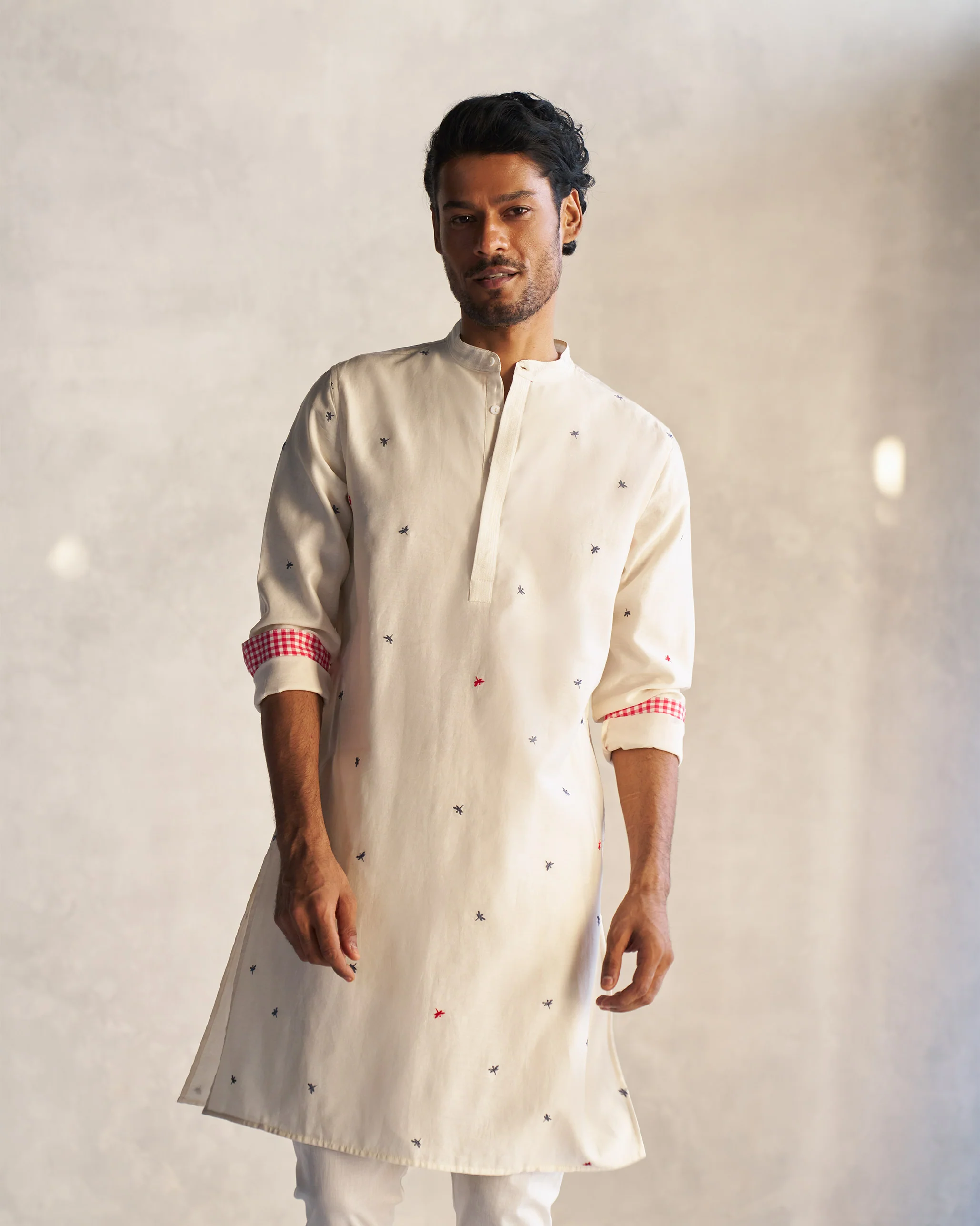 Neckband Kurta - Ivory