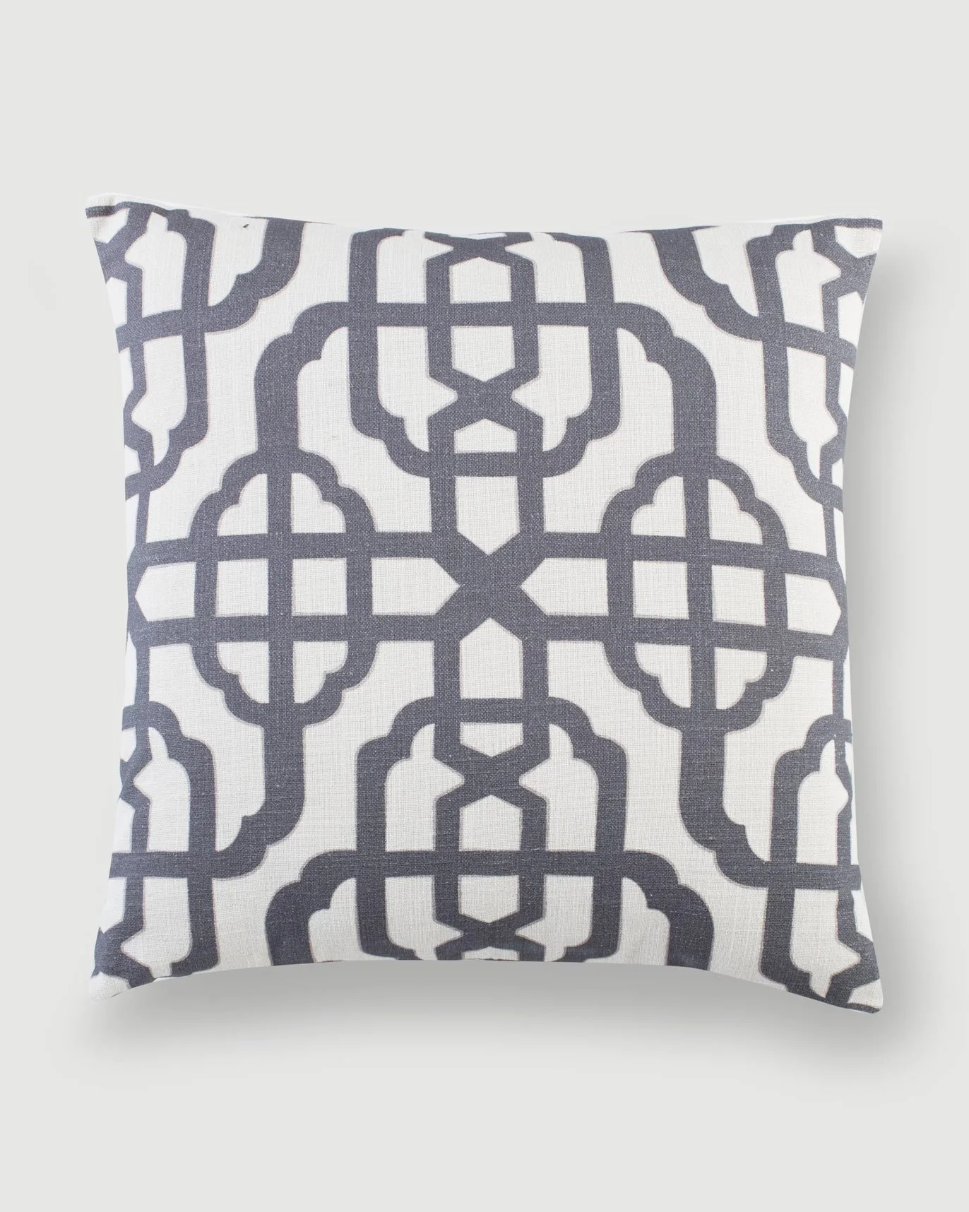 Trellis Cushion Cover - Charcoal