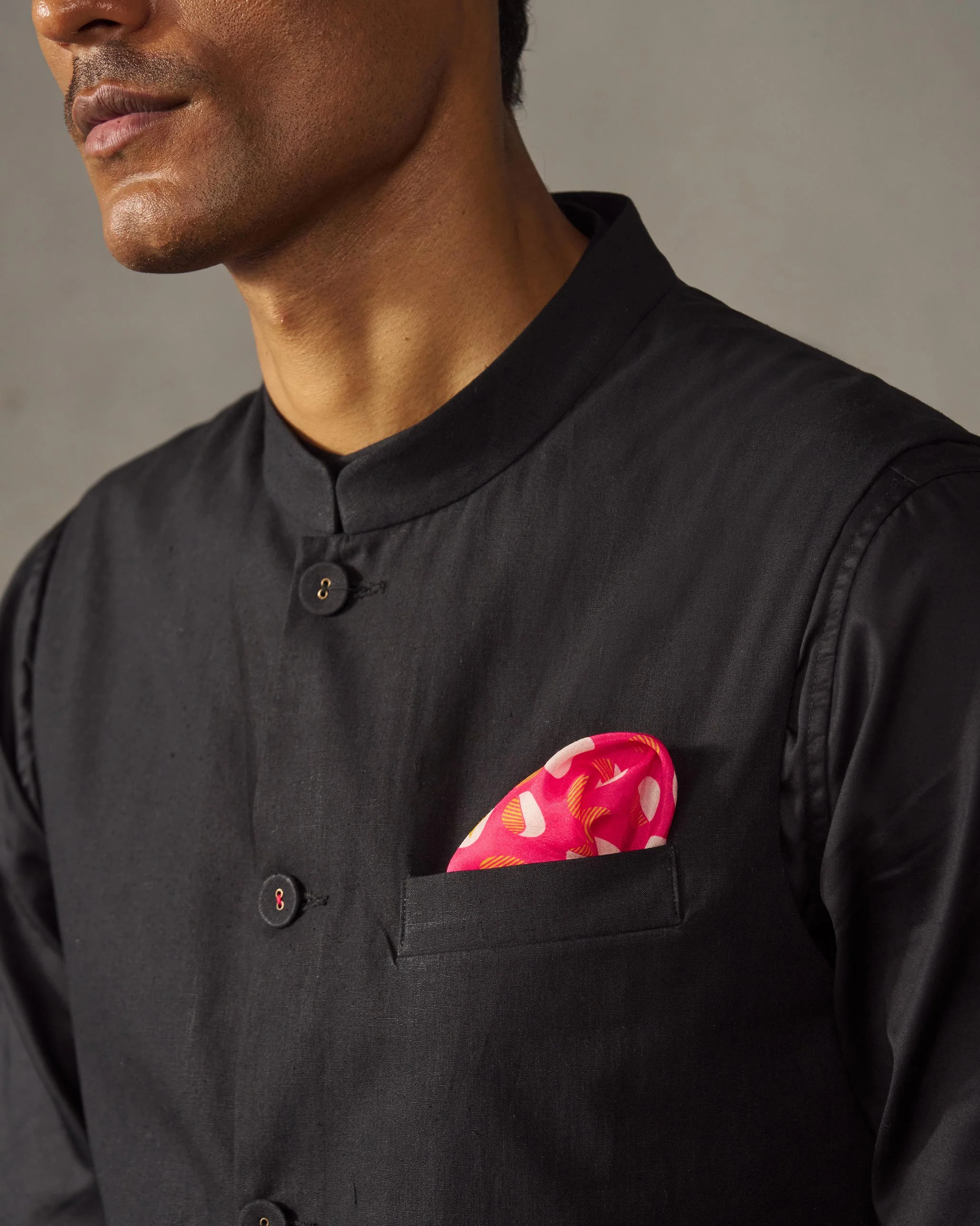 Twilight Pocket Squares - Pink & Dark Blue