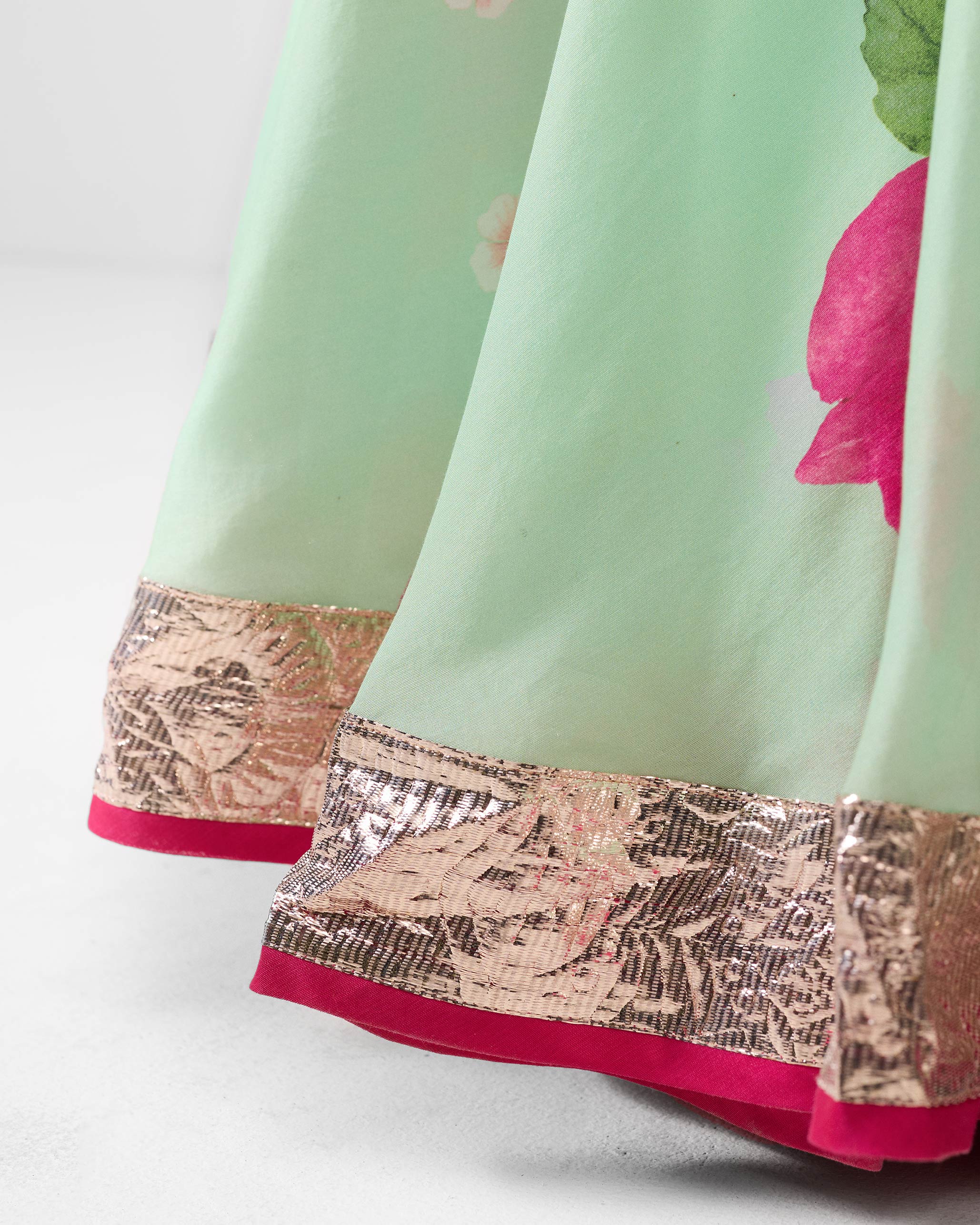 Vaya Skirt - Sea blue & Fuchsia Printed - Image 2