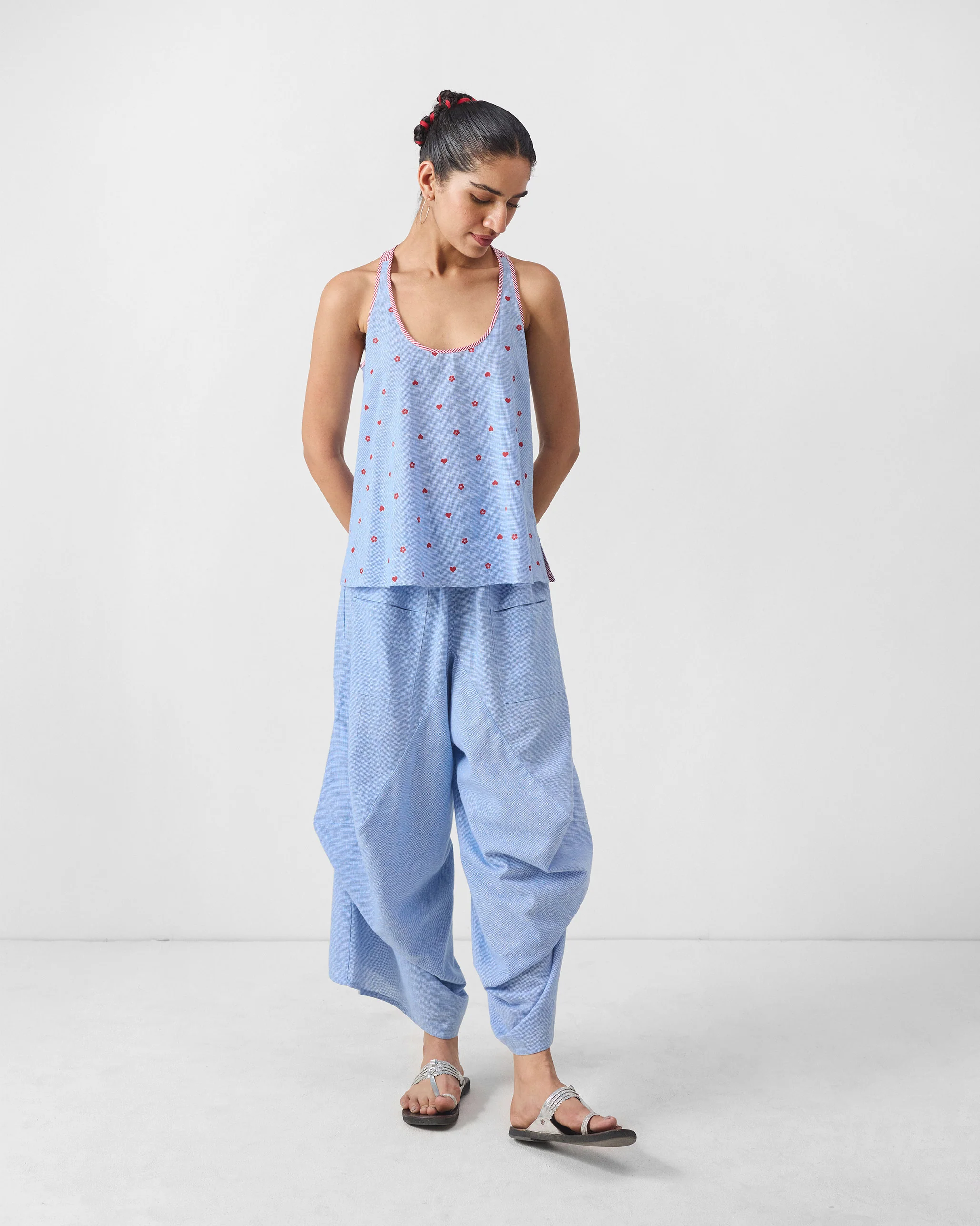 Moshi Racerback Top - Blue & Red Print - Image 9
